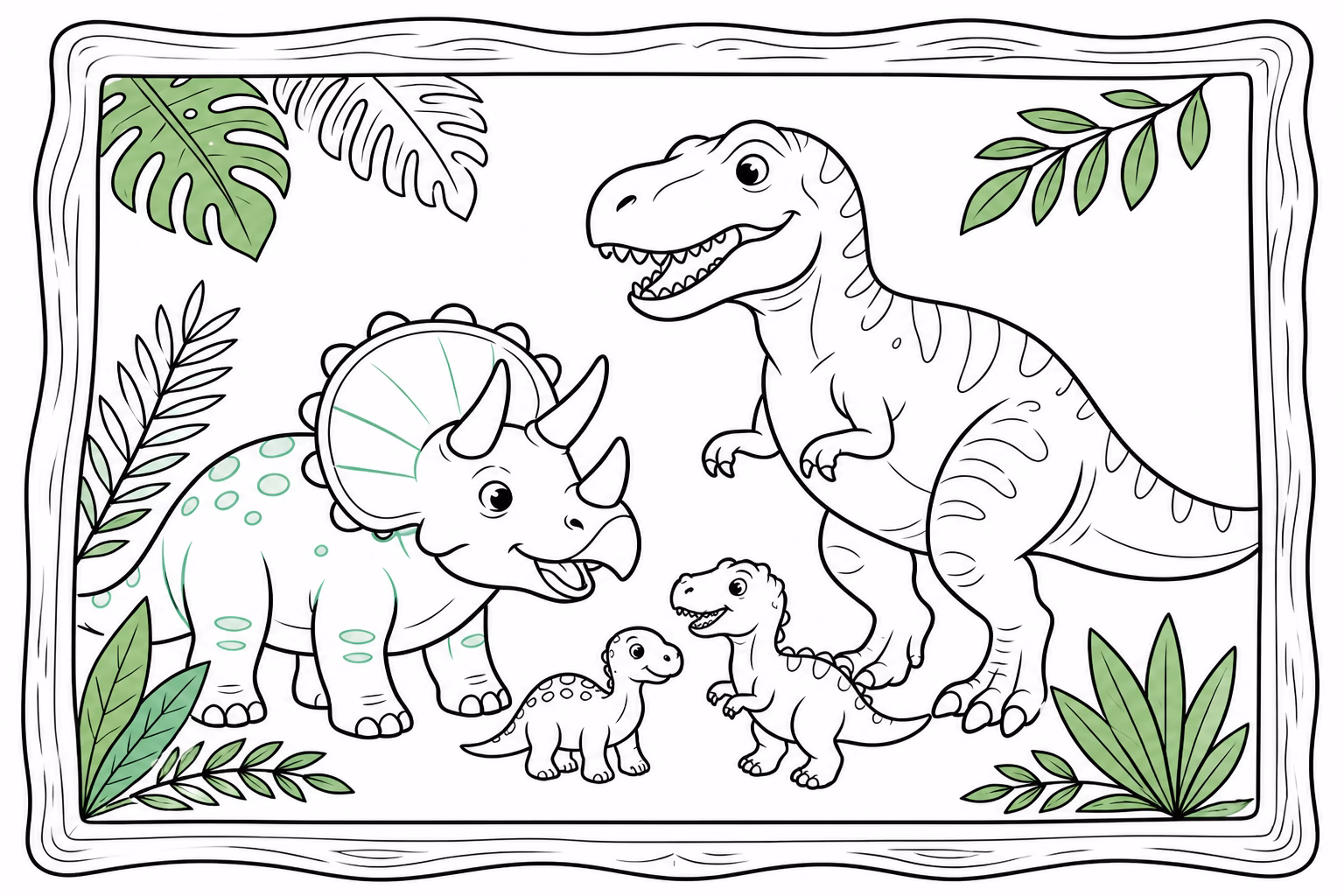Desenho de dinossauros para colorir